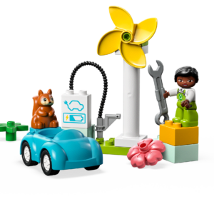 乐高(LEGO)积木 10985 风力发电机与绿色汽车