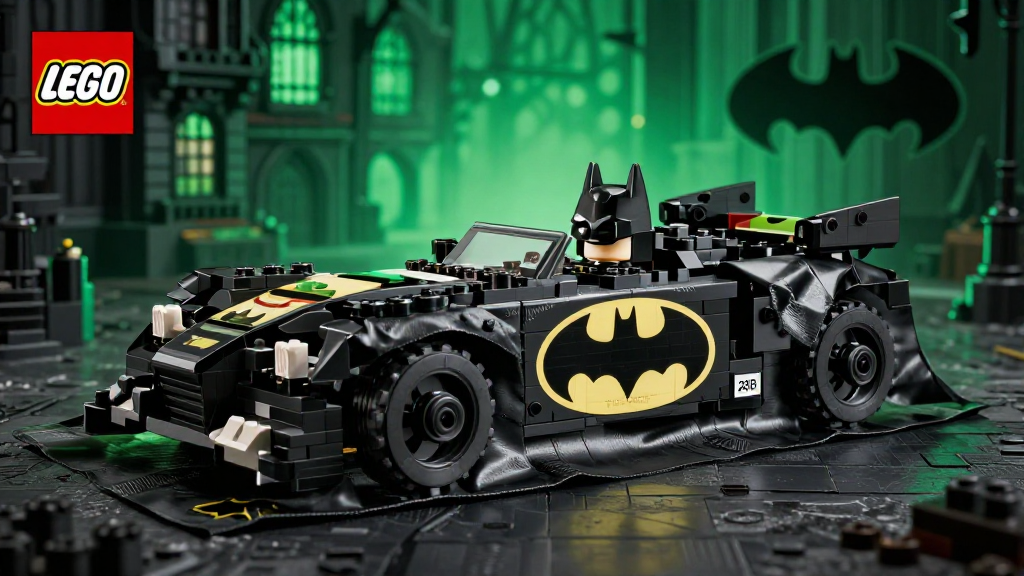 LEGO Batman 2026 神秘预告 - 黑色防水布覆盖的大模型